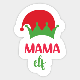 Mama Elf - Fun Family Christmas Design Sticker